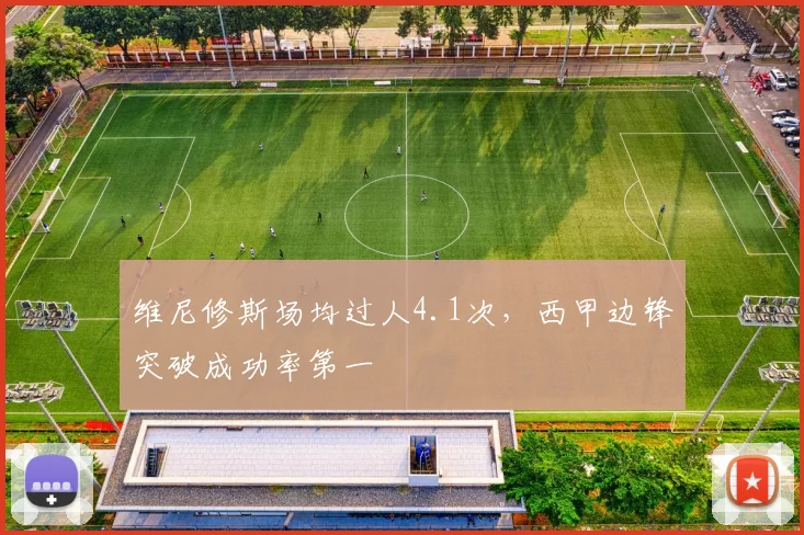 维尼修斯场均过人4.1次，西甲边锋突破成功率第一